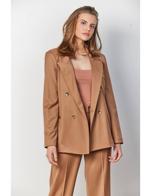 Blazer uni croisé - Love@me - 5 