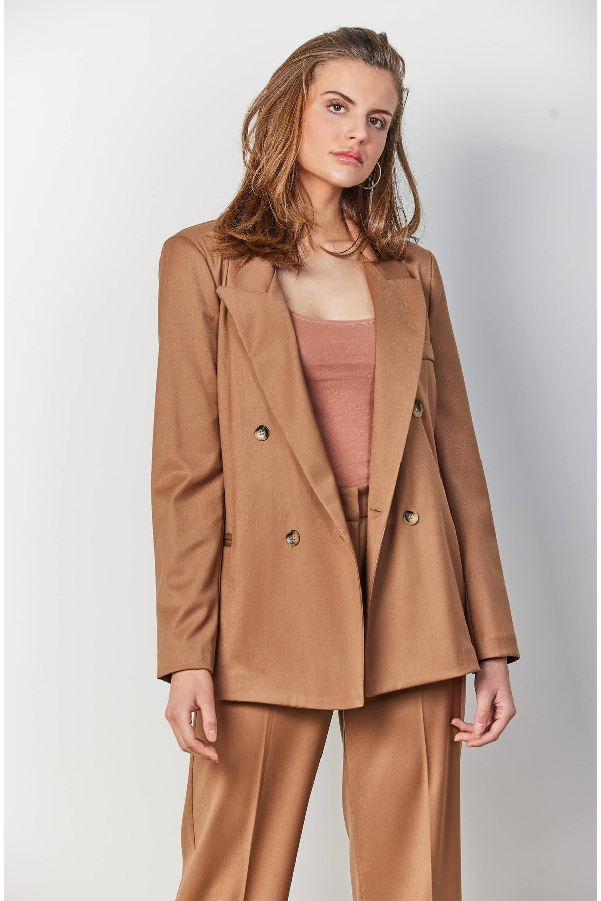 Blazer uni croisé - Love@me - 5 