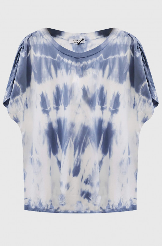 Tie & Dye gathered t-shirt - Love@me - 1 