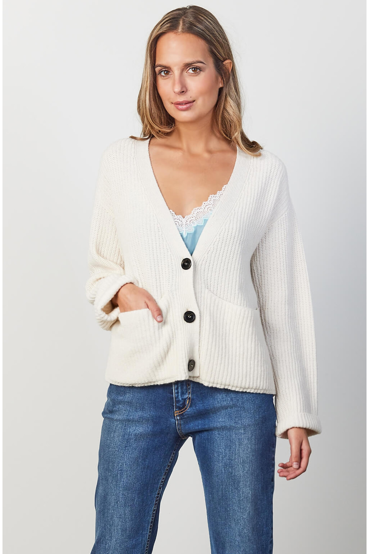 Cardigan ecru - Love@me - 1 