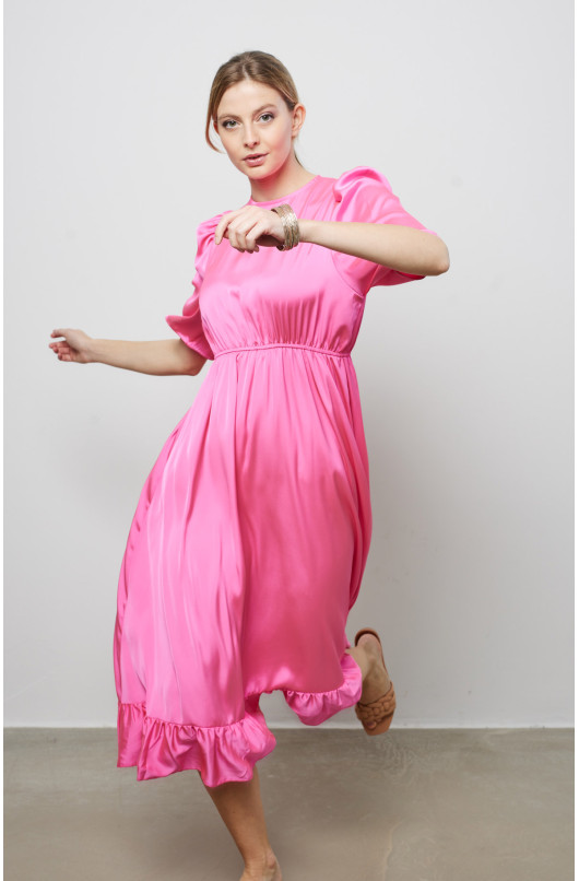 Ruffled Long Sleeve Dress - 3 - Love@me - 3 