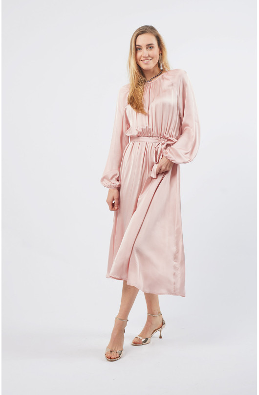 Long Sleeve Dress with Elasticated Waist - 5