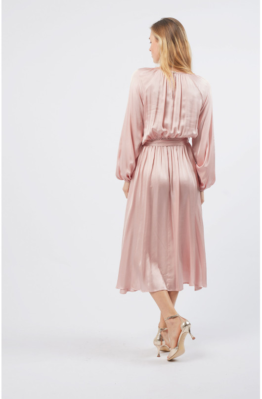 Long Sleeve Dress with Elasticated Waist - 6