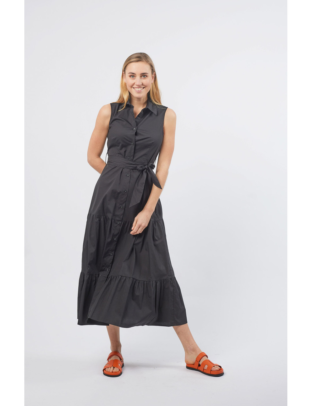 Long Dress with 3 Ruffles - Long Dress with 3 Ruffles -