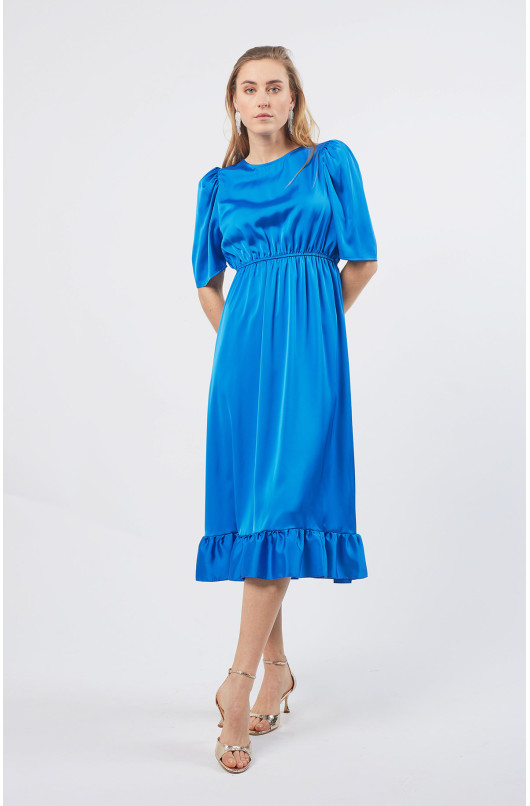 Ruffled Long Sleeve Dress - 5