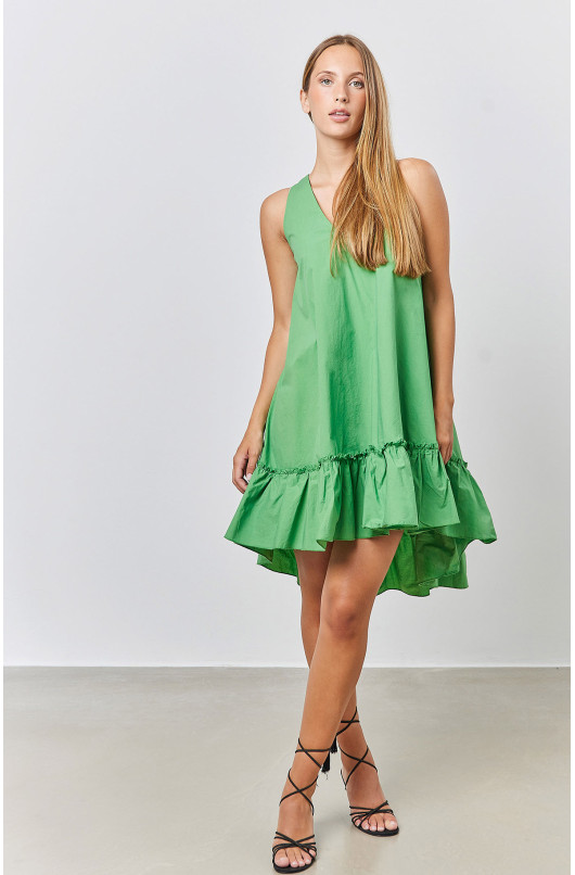 SHORT DRESS WITH RUFFLE - 1 - Love@me - 1 