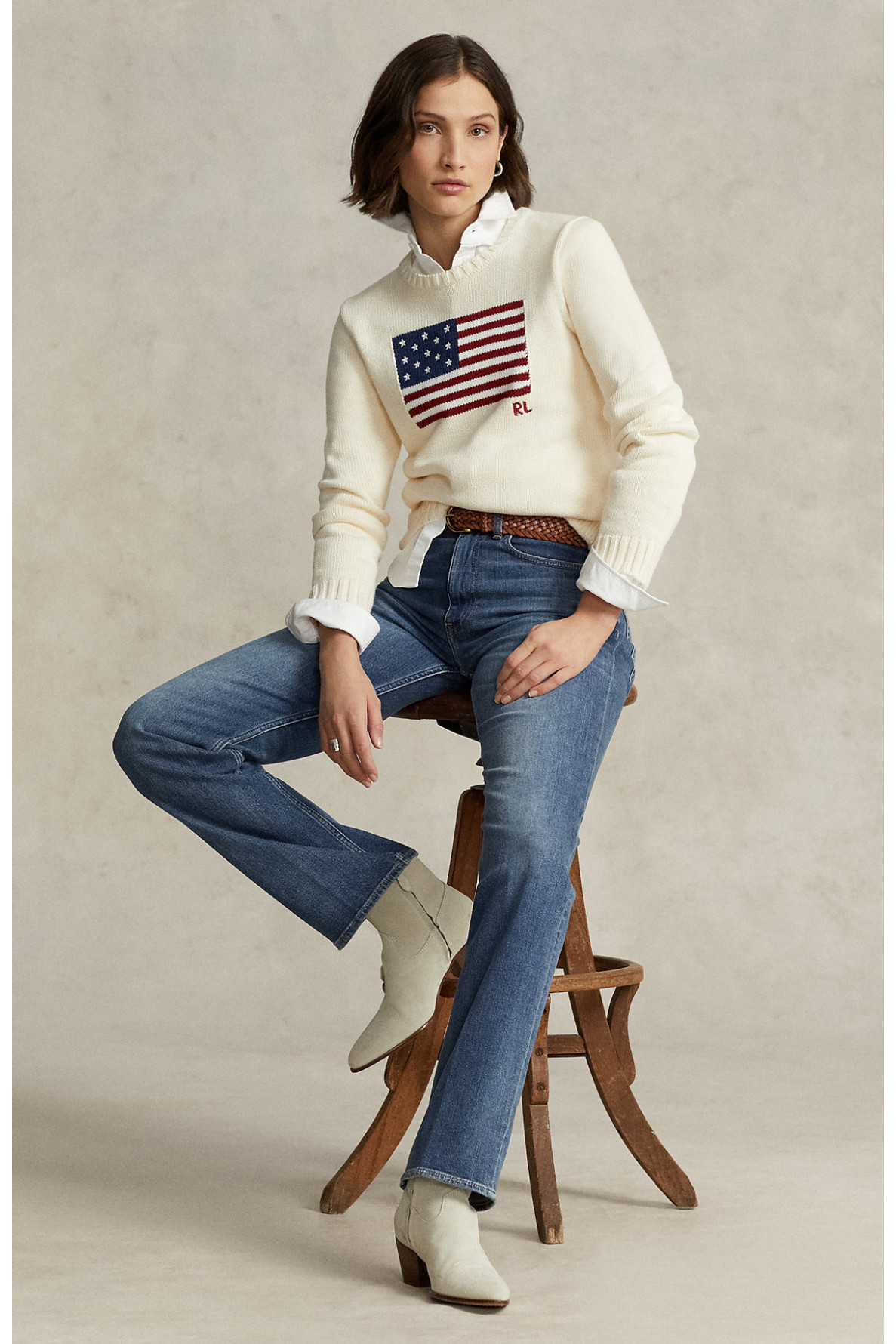 Rechte jeans met hoge taille - 3
