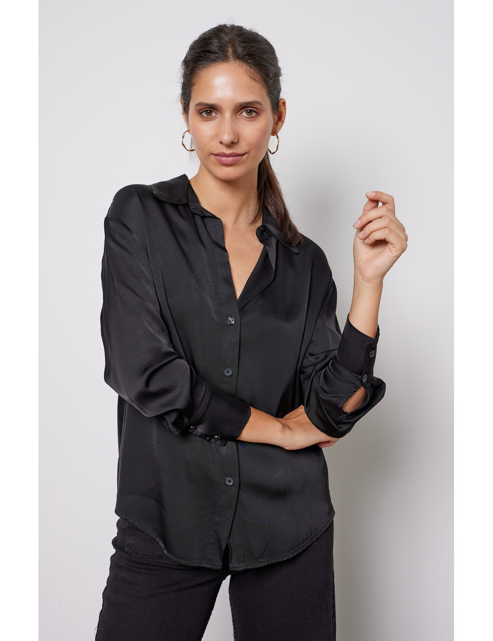 CLASSIC SATIN SHIRT - 