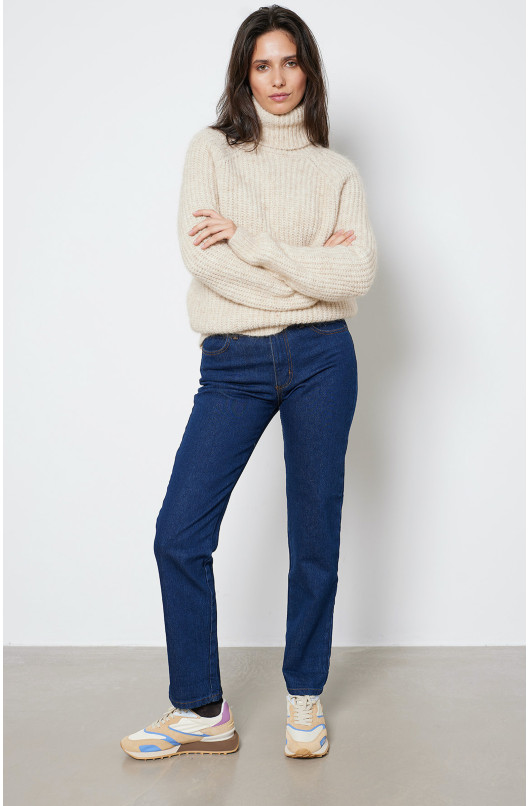 JEANS DROIT BLEU - 2 - Love@me - 2 