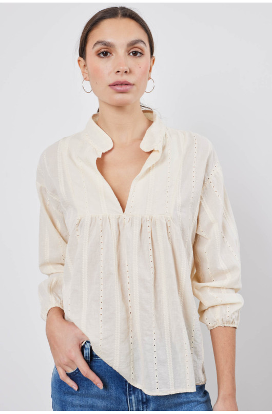 EMBROIDERED ANGLAISE SHIRT - 3 - Love@me - 3 