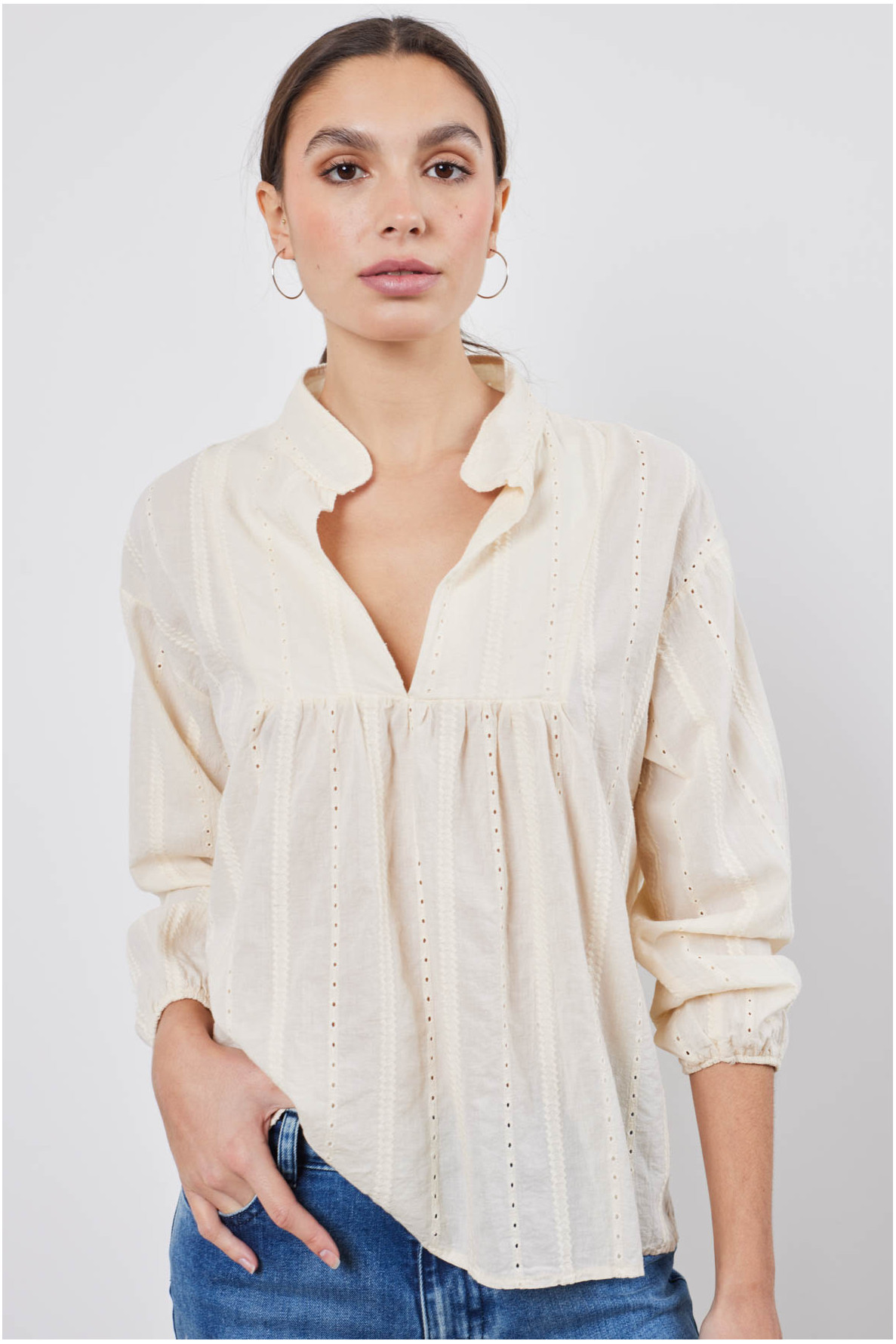 EMBROIDERED ANGLAISE SHIRT - 3