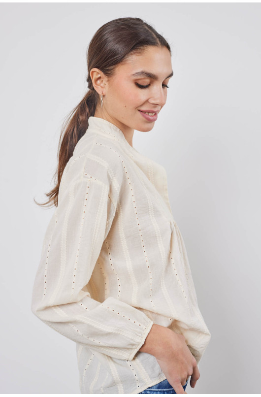 EMBROIDERED ANGLAISE SHIRT - 5