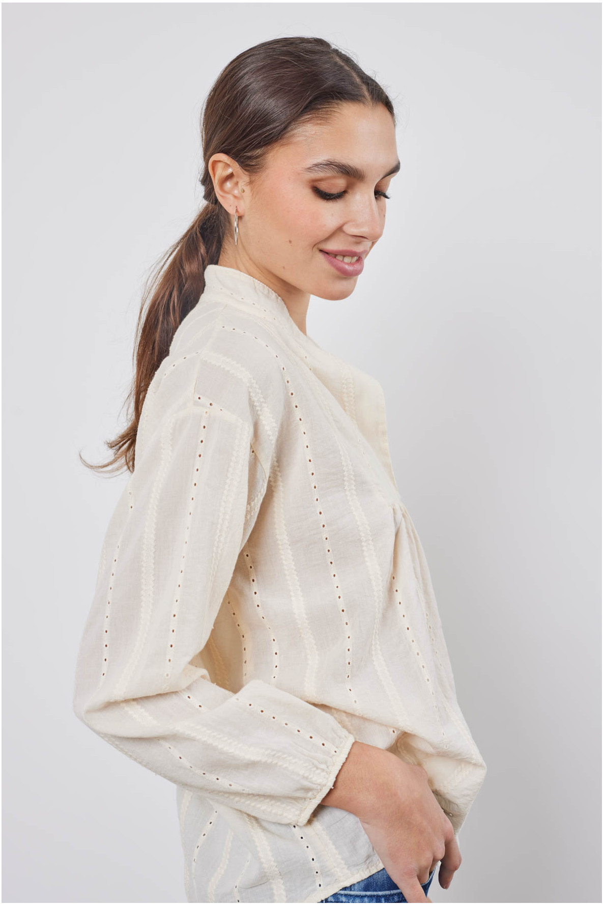 EMBROIDERED ANGLAISE SHIRT - 5