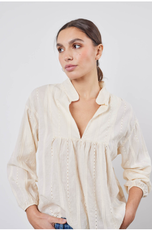 EMBROIDERED ANGLAISE SHIRT - 1