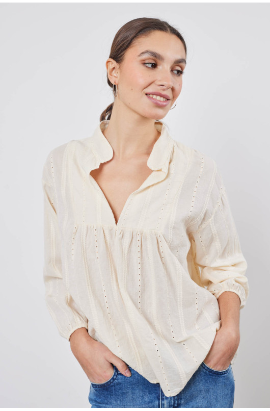 EMBROIDERED ANGLAISE SHIRT - 2 - Love@me - 2 