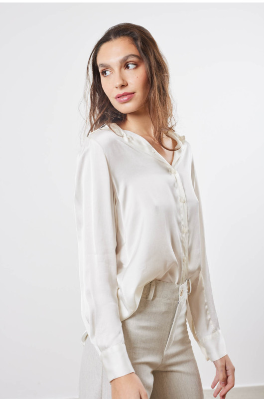 Satijnen blouse - 7