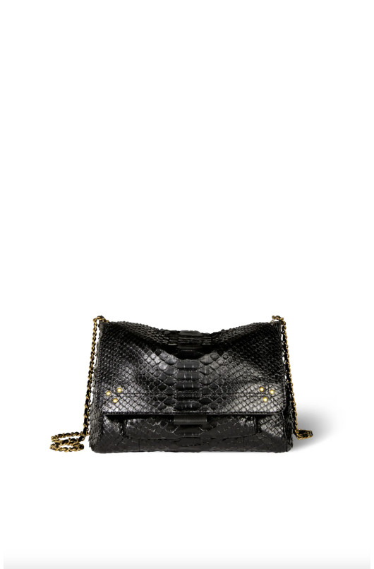 SAC LULU M - PYTHON NOIR - 1 - Jérôme Dreyfuss - 1 