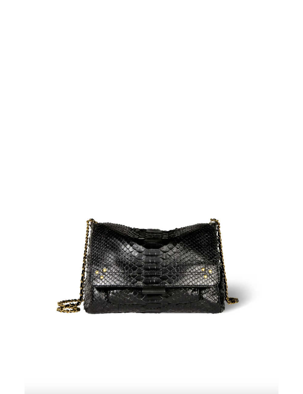 LULU M BAG - BLACK PYTHON - 