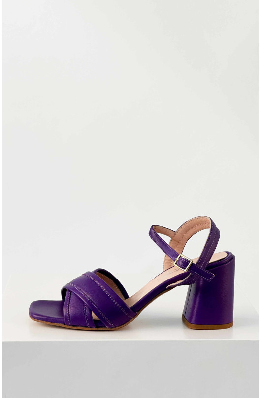 CROSSED LEATHER SANDAL - 1 -  - 1 