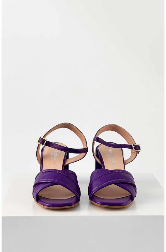 CROSSED LEATHER SANDAL - 2