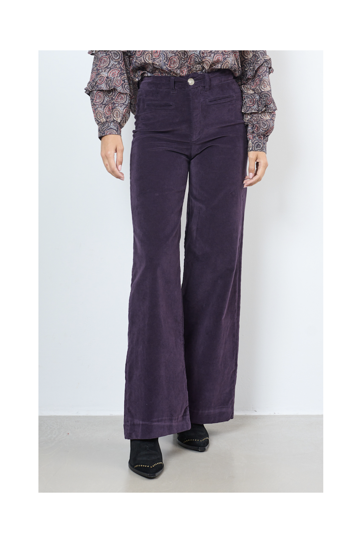 VELVET UITLOPENDE BROEK Maison Hotel No Concept Stores