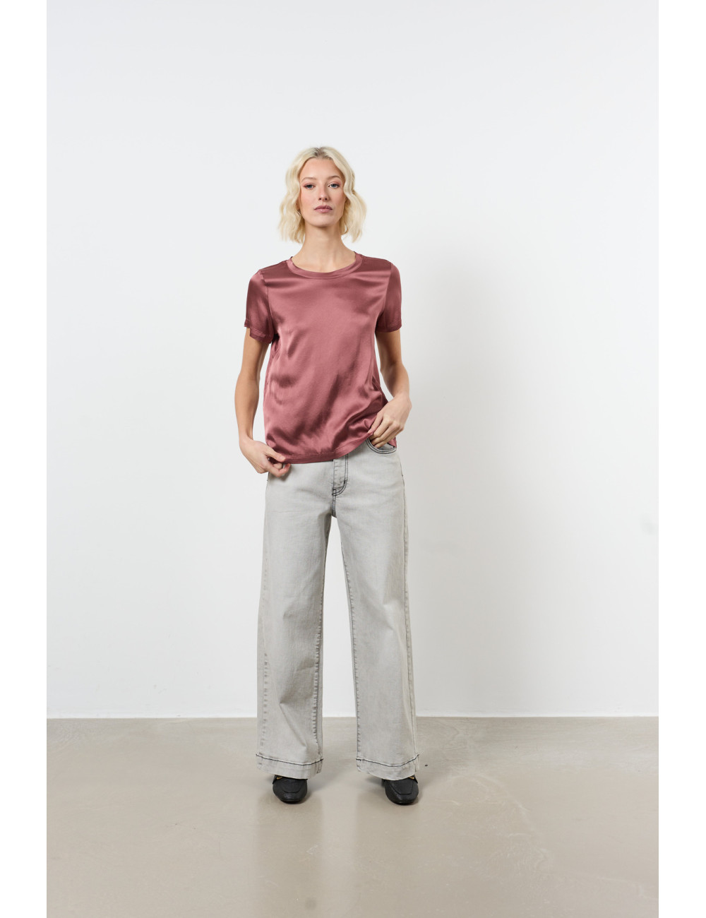 T-SHIRT MET RONDE HALS - 
