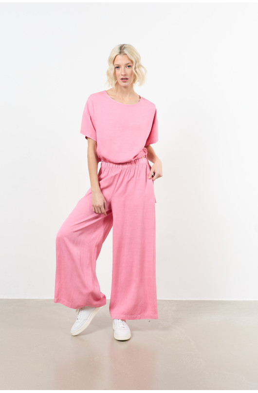 blouse manches courtes resserre taille - 5