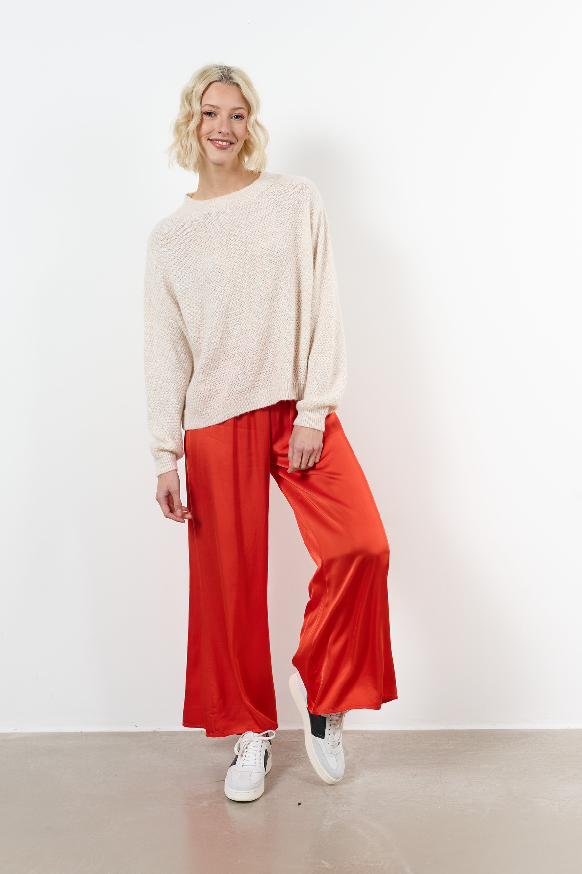 pantalon elastique satin - 3