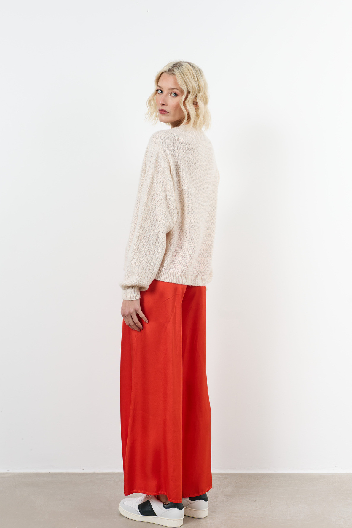 pantalon elastique satin - 4