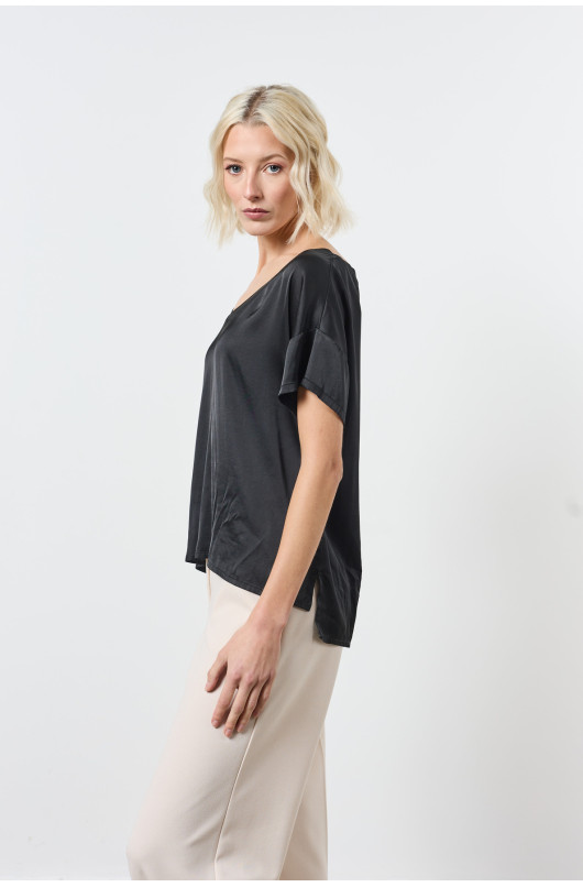 t-shirt mc col v - 3