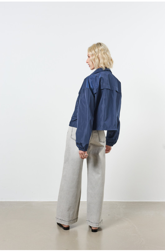 blouson zippe elastique au bas - 11