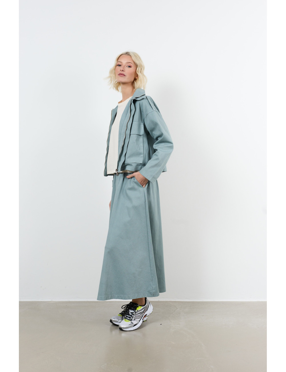 veste zippee 2 poches plaquees - 