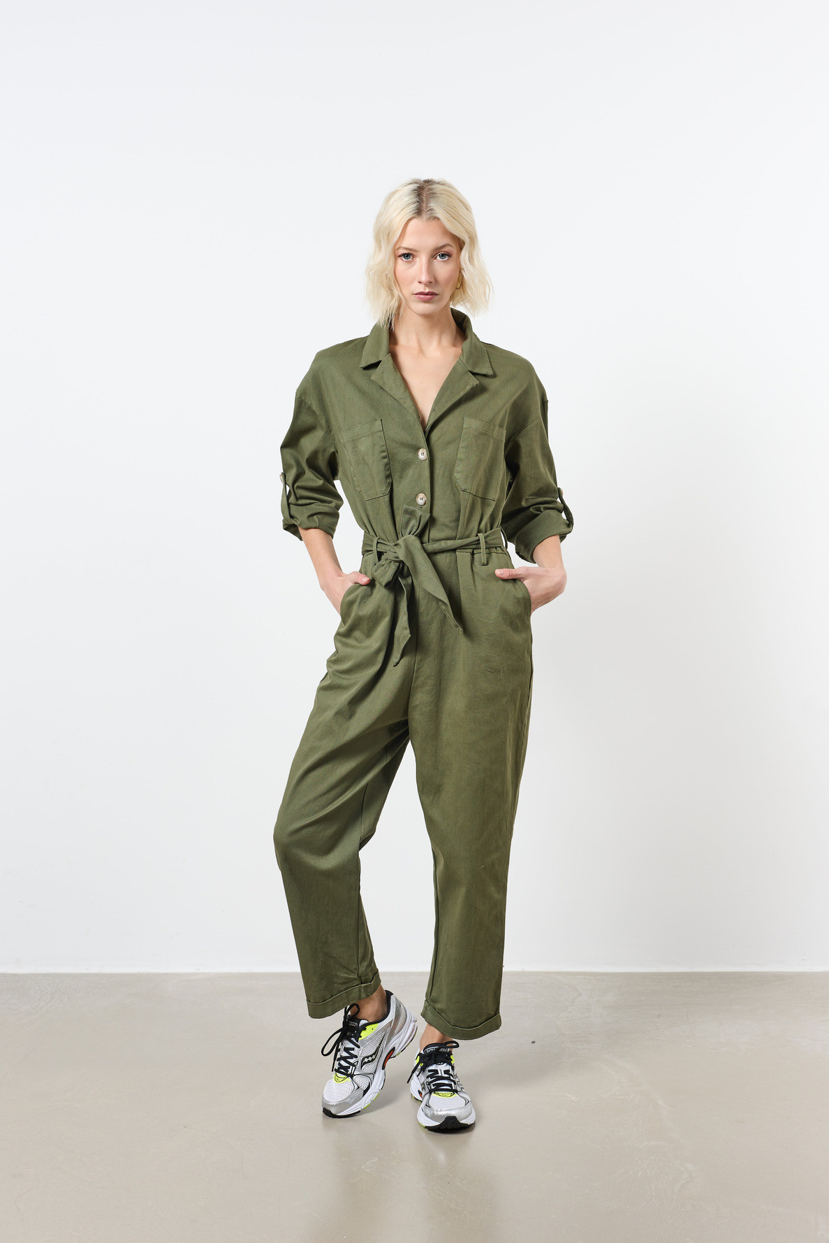 combinaison pantalon ceinturee - 1