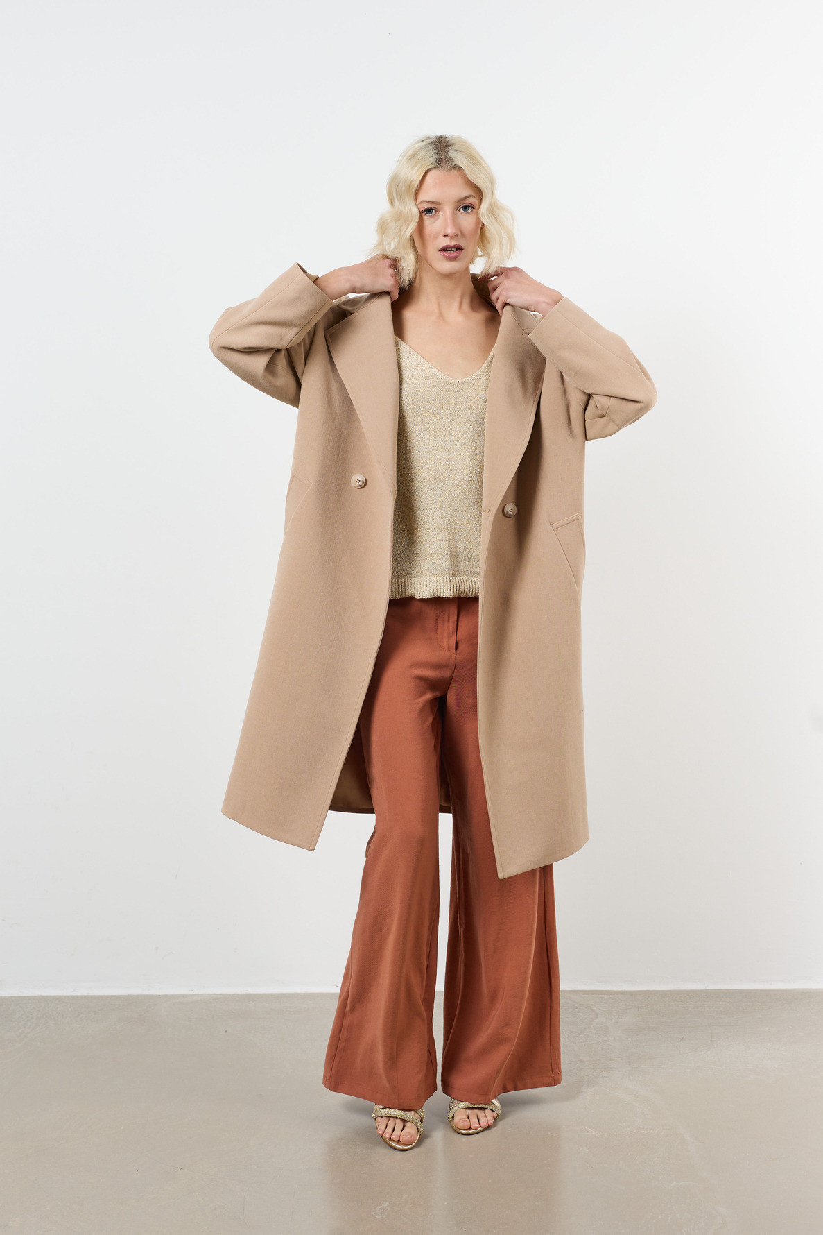 manteau oversize 2 poches plaquees - 5
