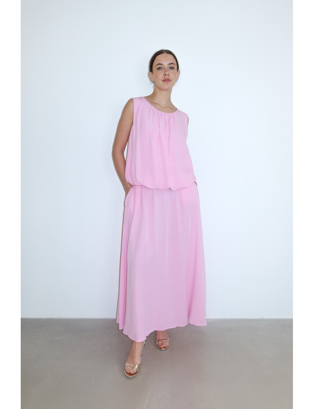 jupe longue fente genoux - 