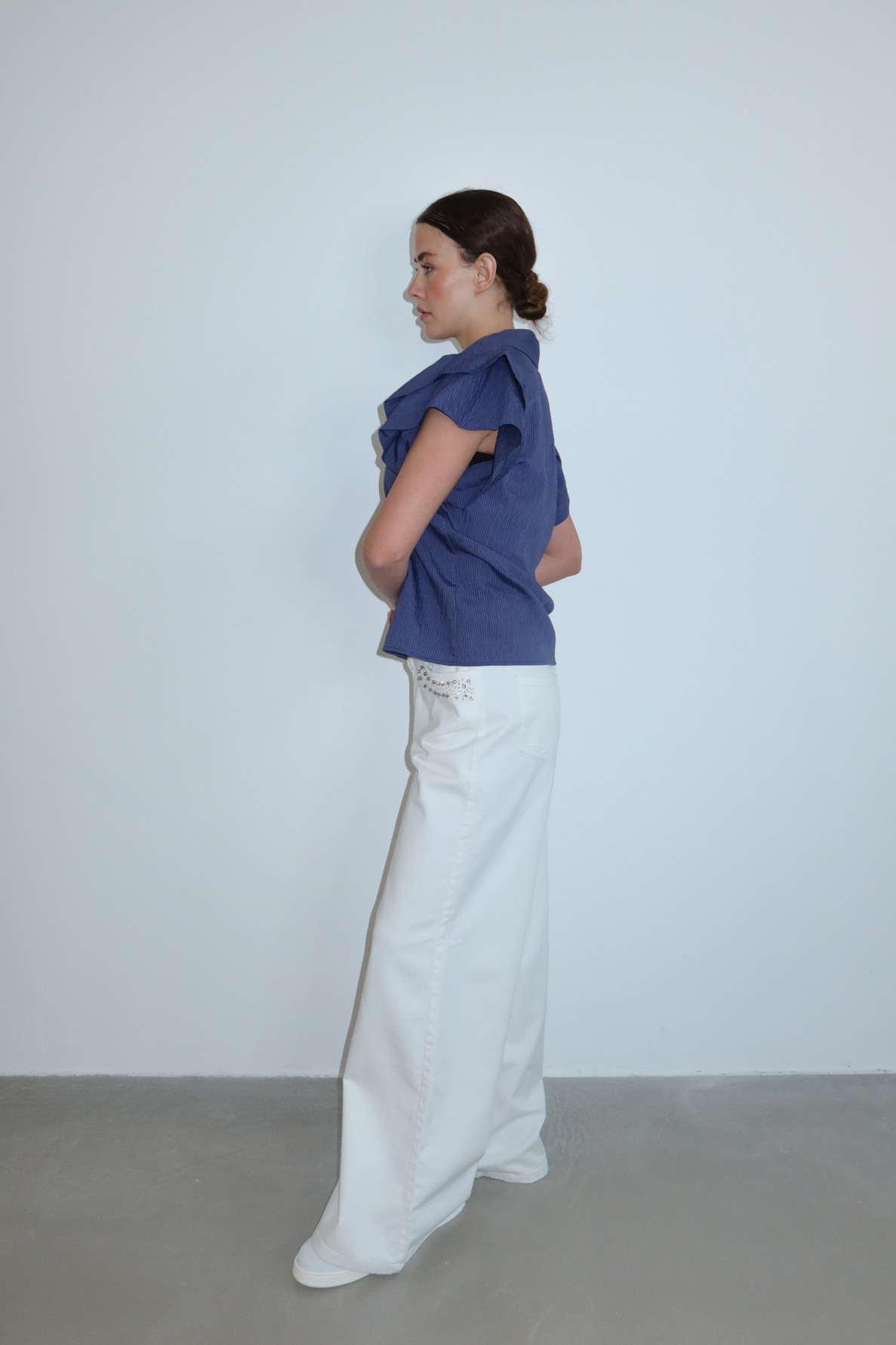 jeans hoxton color avec strass - 3