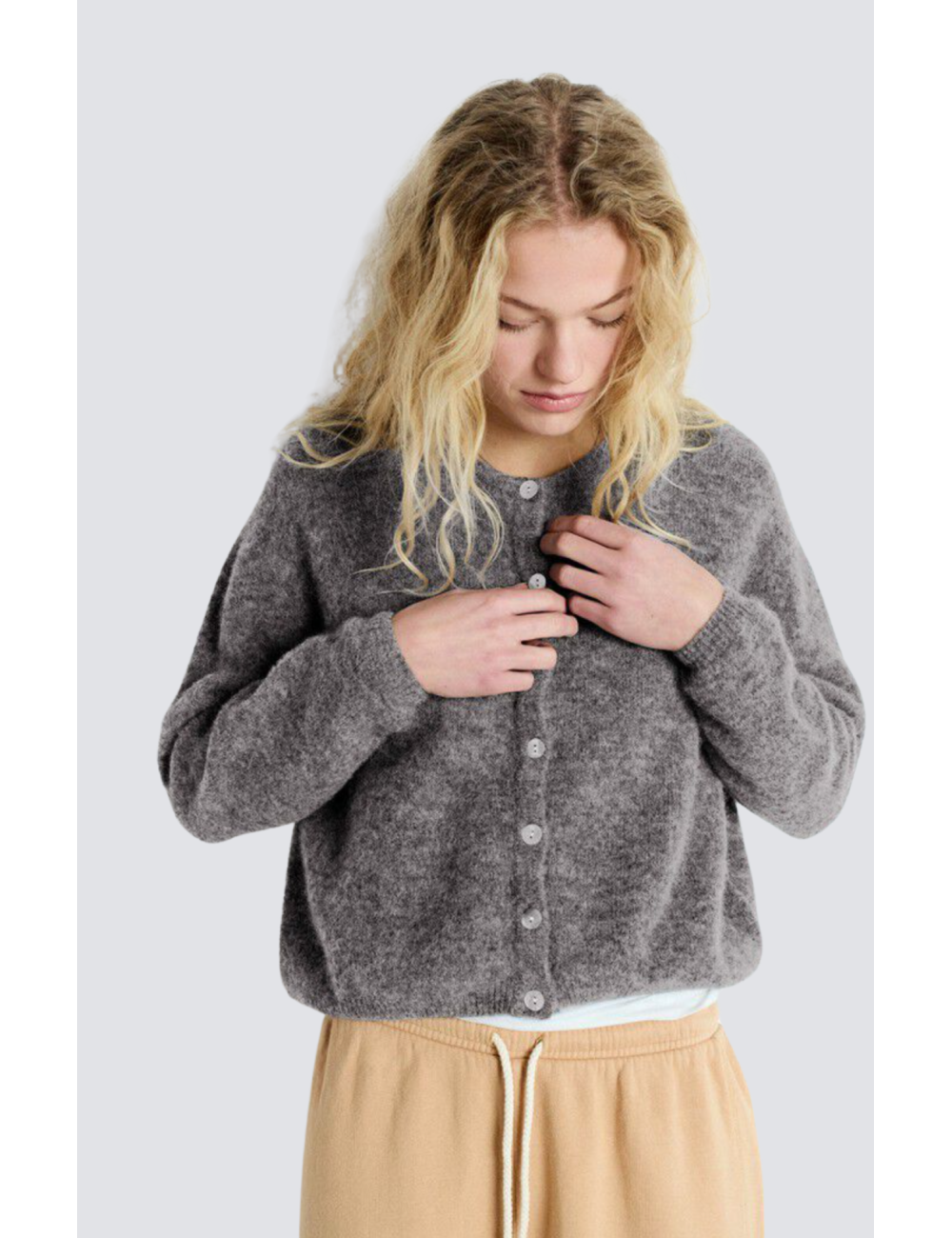 WOLLEN VEST MET KNOPEN - 