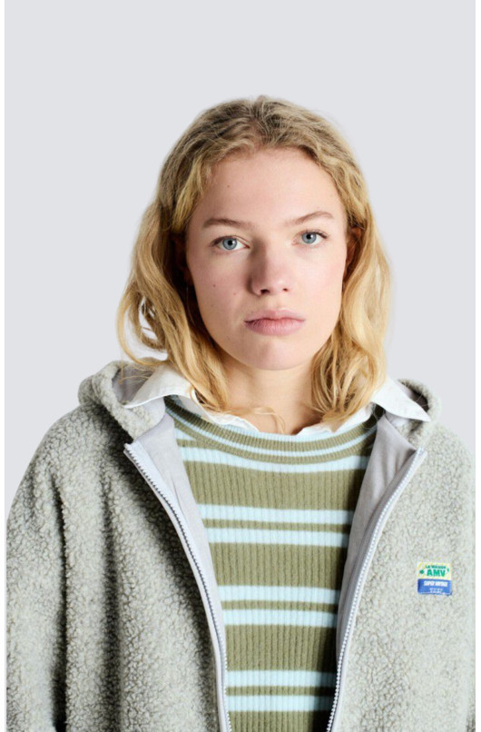 veste ample bouclettes zippée - 13