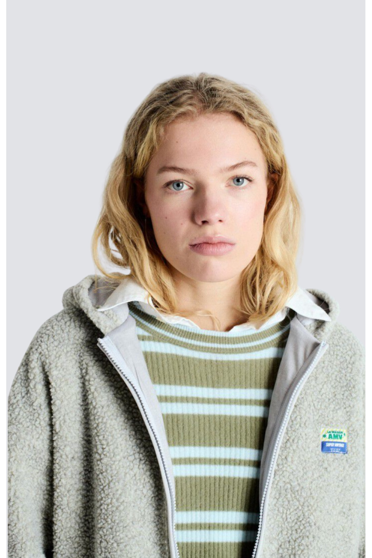veste ample bouclettes zippée - 13
