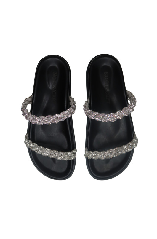 mule plate ouverte tresse glitter - 2 - No Concept - 2 