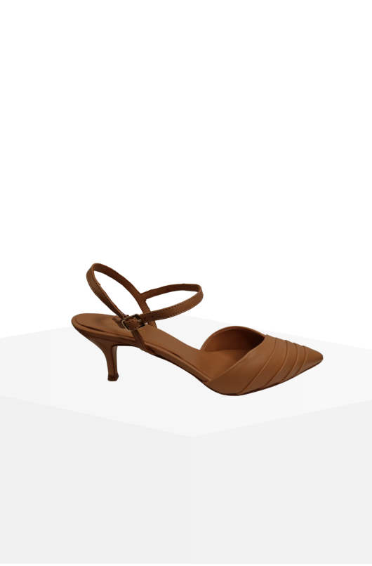 sandale pointue cuir petit talon - 4