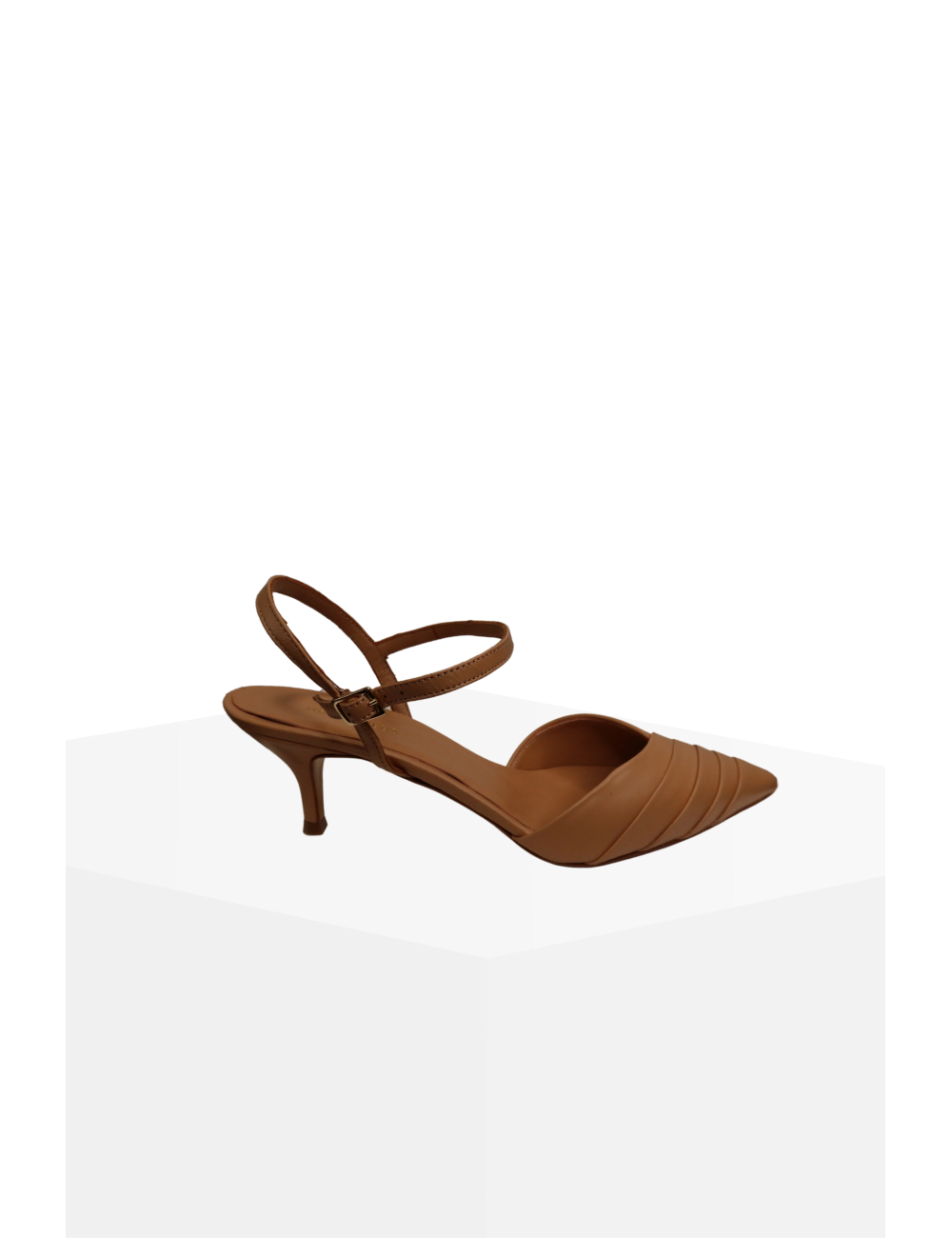 sandale pointue cuir petit talon - 