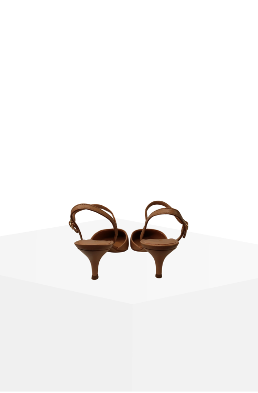 sandale pointue cuir petit talon - 5
