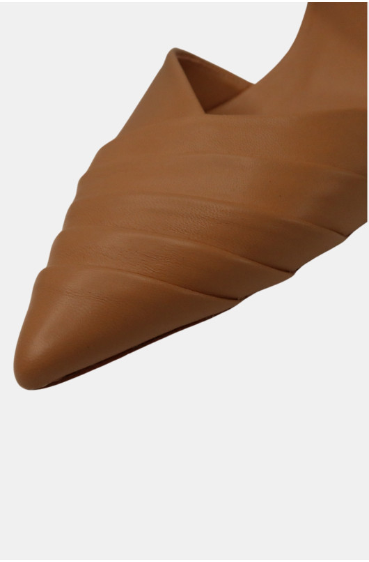 sandale pointue cuir petit talon - 6