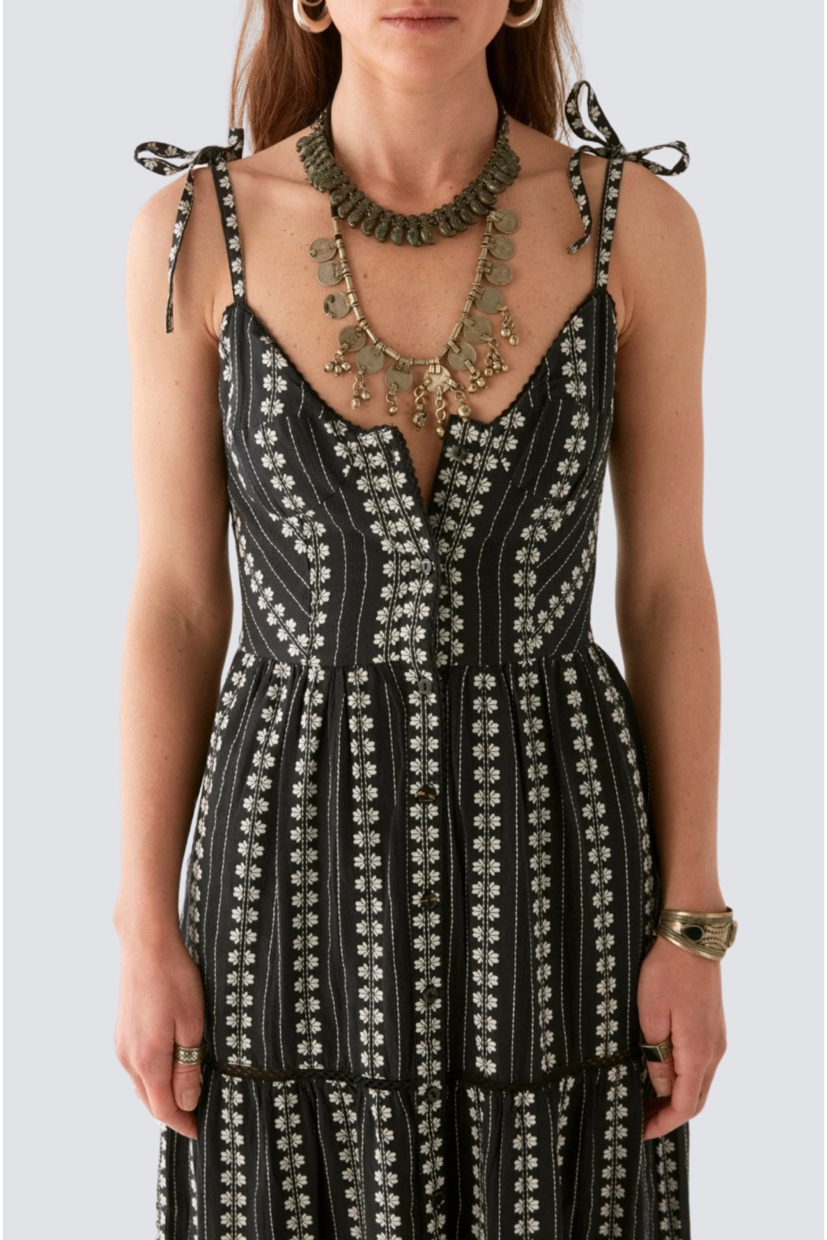 robe longue a bretelles - 2