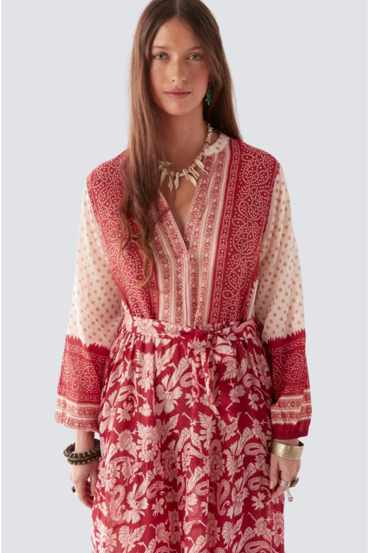 robe longue en coton a nouer - 2