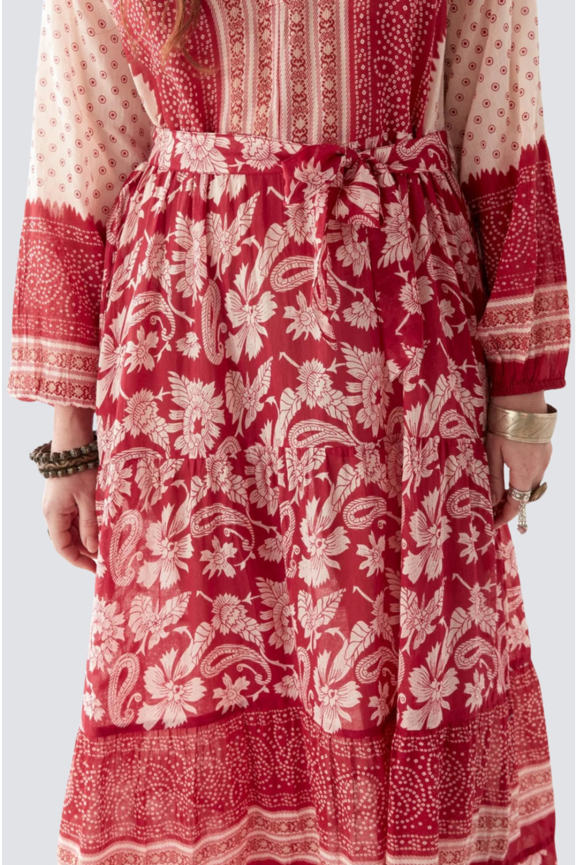 robe longue en coton a nouer - 3