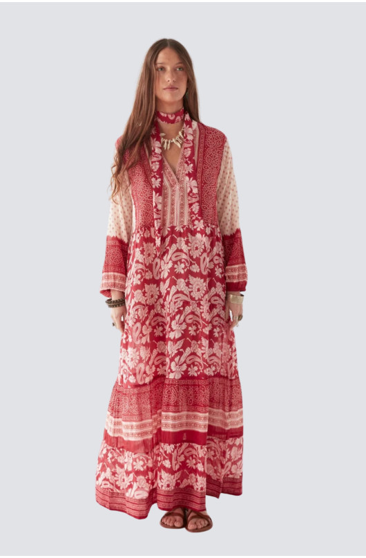 robe longue en coton a nouer - 4