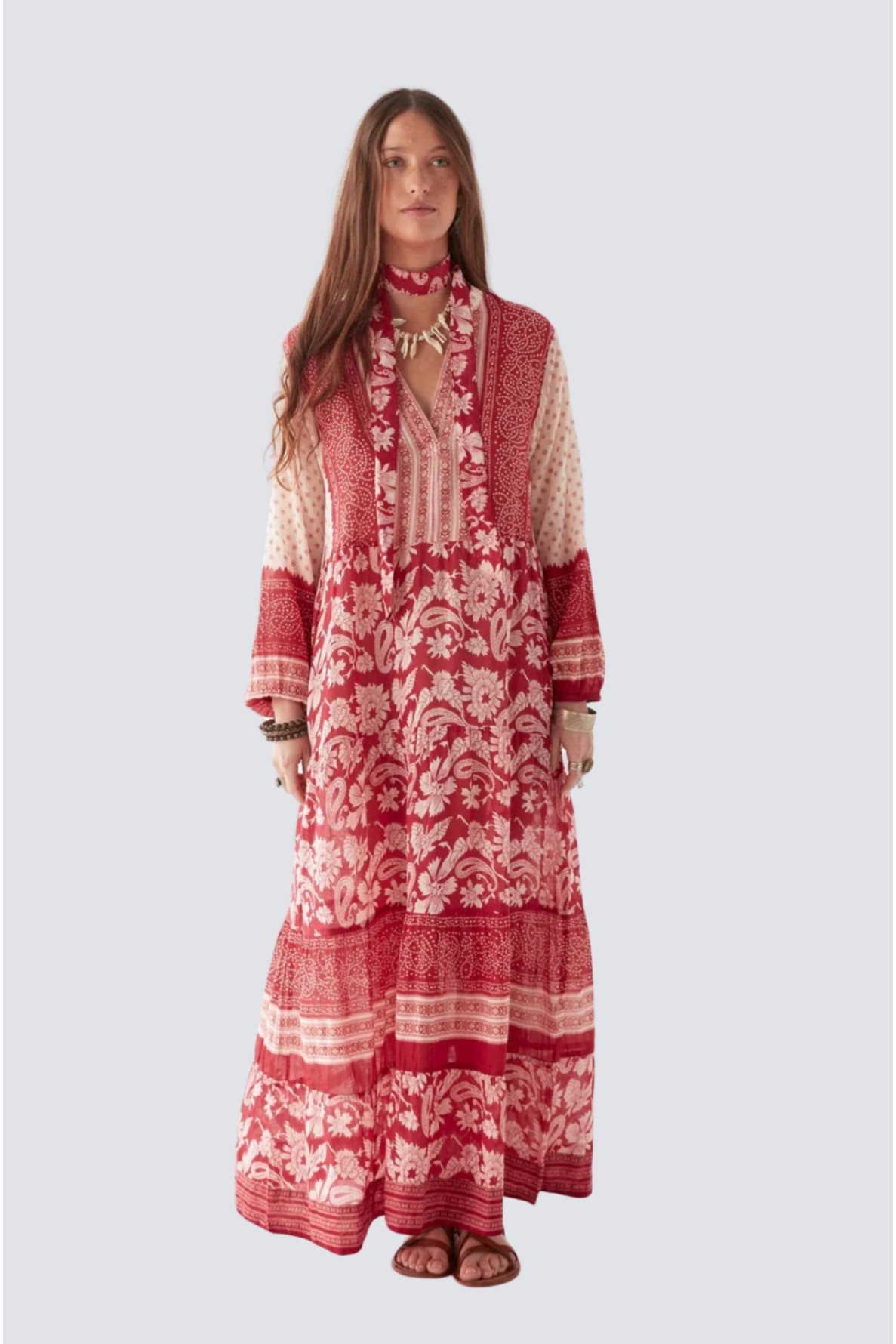 robe longue en coton a nouer - 4