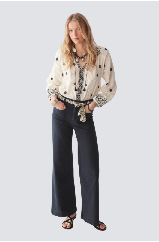 pantalon uni avec poches avant - 10